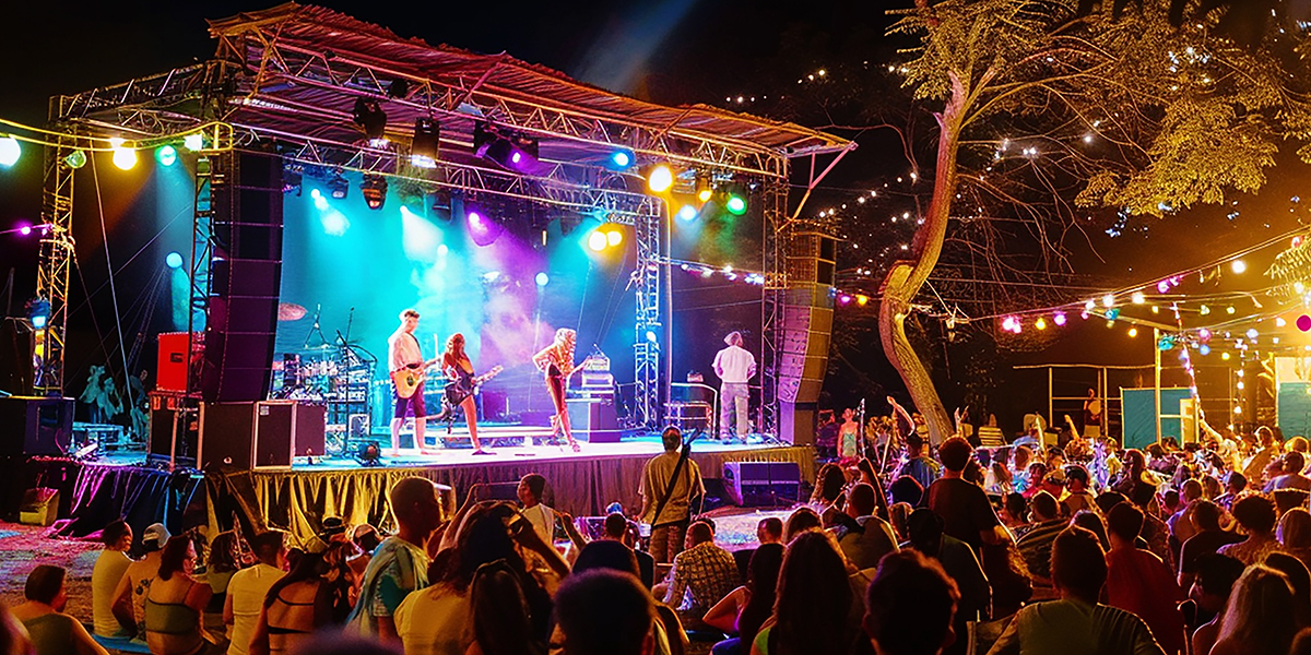 Concert pour fête de la musique clé en main (musiciens, technique son et lumière) !
