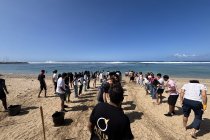 Épreuve de cohésion sur une plage de La Réunion lors d'un team building