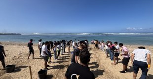 Épreuve de cohésion sur une plage de La Réunion lors d'un team building